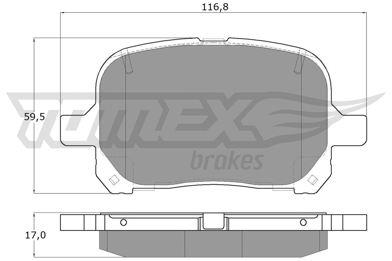 Sada brzdových platničiek kotúčovej brzdy TOMEX Brakes